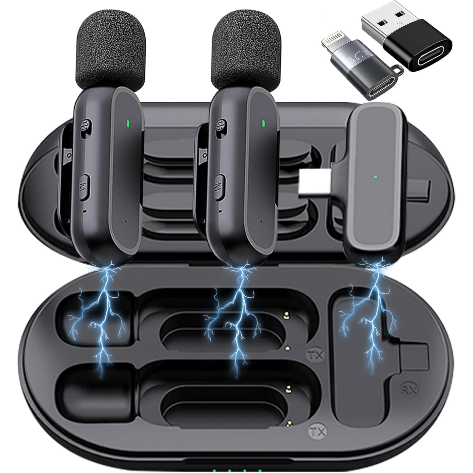 k61 wireless collar clip microphone outdoor live video recording noise reduction radio k60 mini microphone with charging compartment