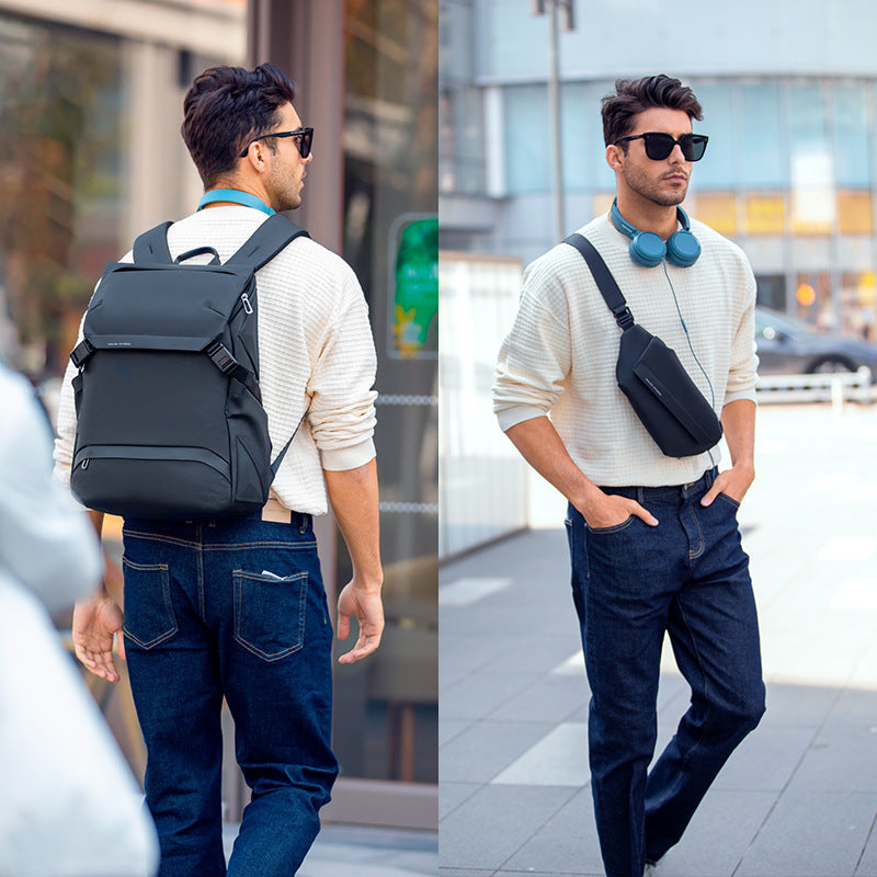 MARK RYDEN men's business travel backpack detachable letter Pack backpack large capacity 15.6 computer bag
