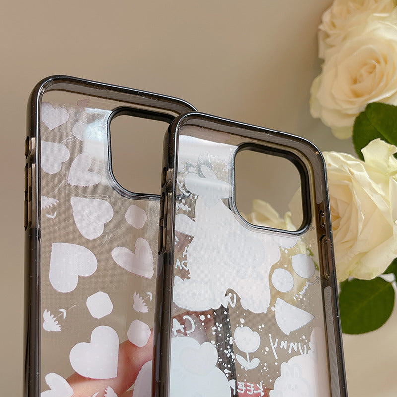 High edition Museum joint name pink floral for Apple iPhone15ProMax phone case 14/13 protection