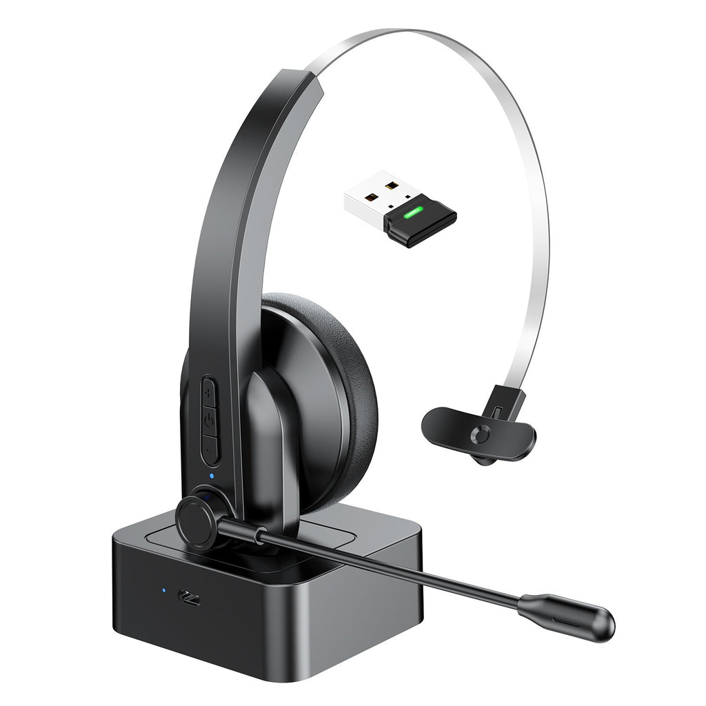 Truck driver 2.4g Bluetooth noise reduction wireless headset microphone mute computer office call center operator