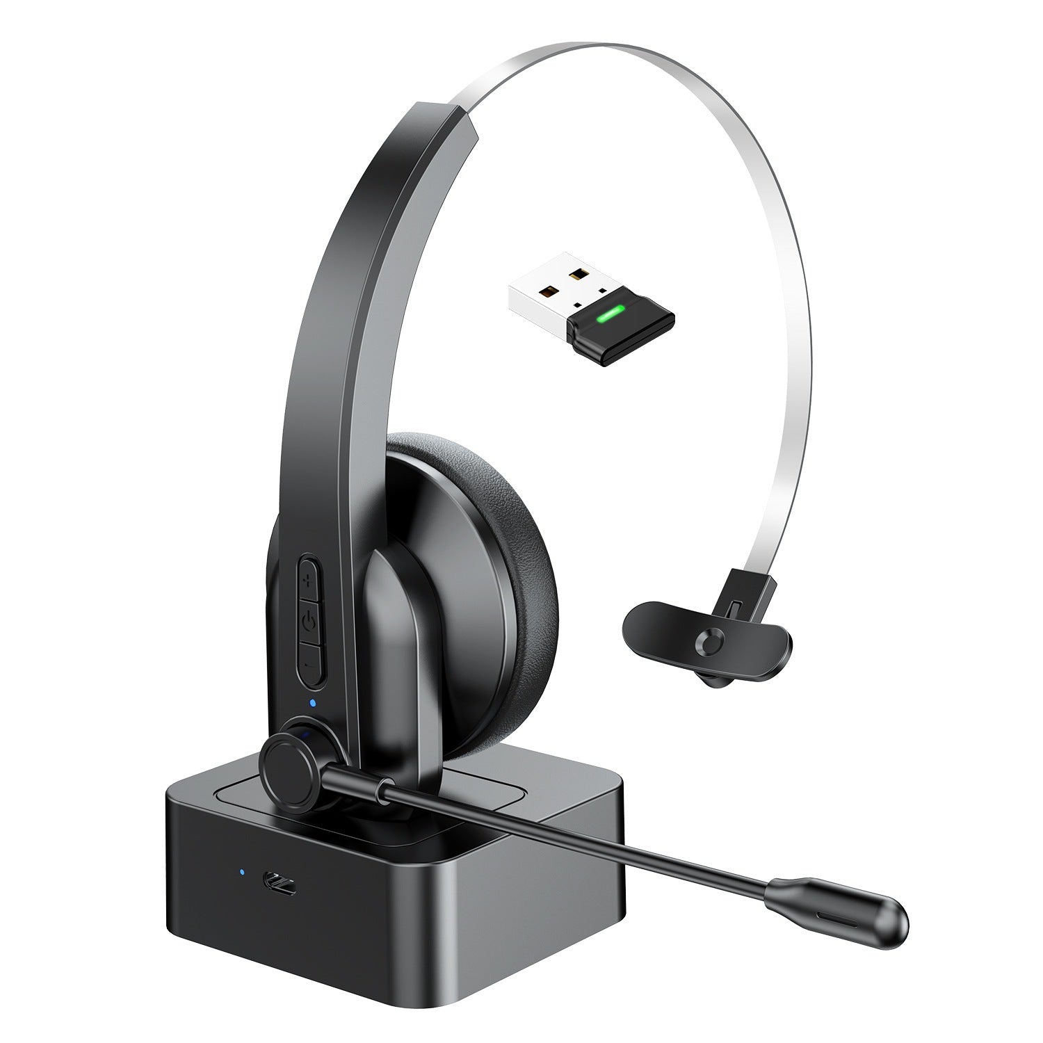 Truck driver 2.4g Bluetooth noise reduction wireless headset microphone mute computer office call center operator