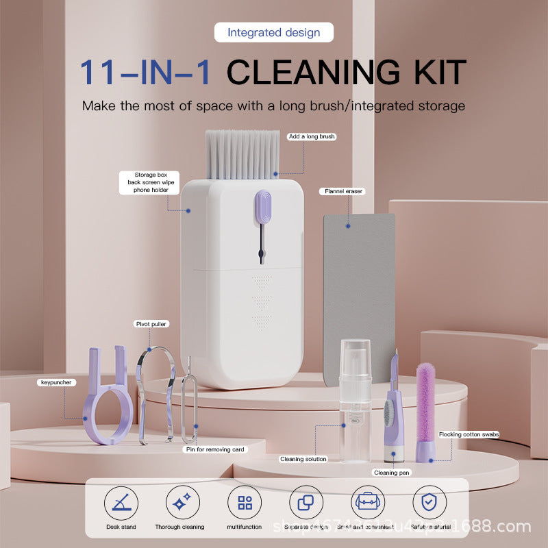 New multi-functional cleaning suit laptop keyboard cleaning brush mobile phone Bluetooth headset cleaning pen