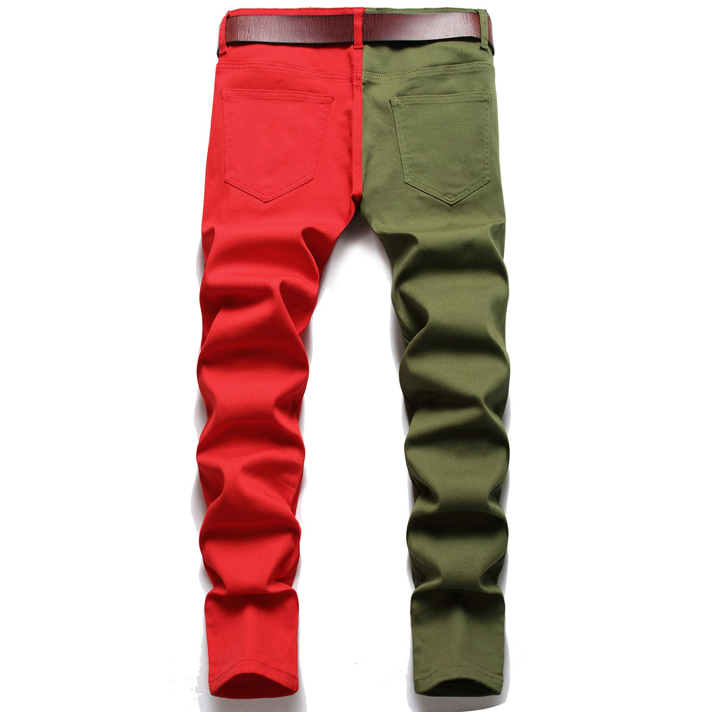 Foreign trade jeans men 2025 new cross-border hot sale men's jeans color matching men's pants delivery factory wholesale