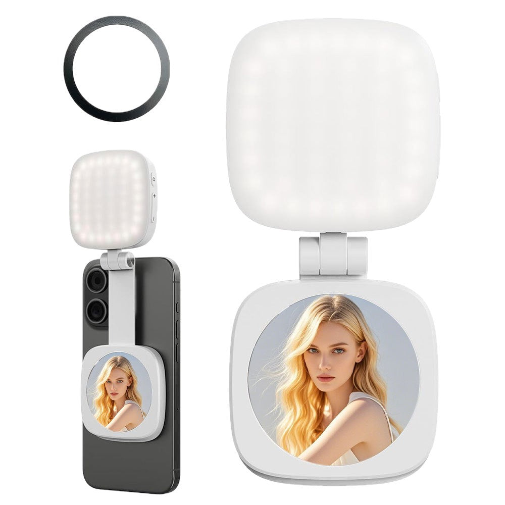 Cross-border portable magnetic mirror suitable for live and photo beauty fill light Mini soft light lamp mobile phone Universal