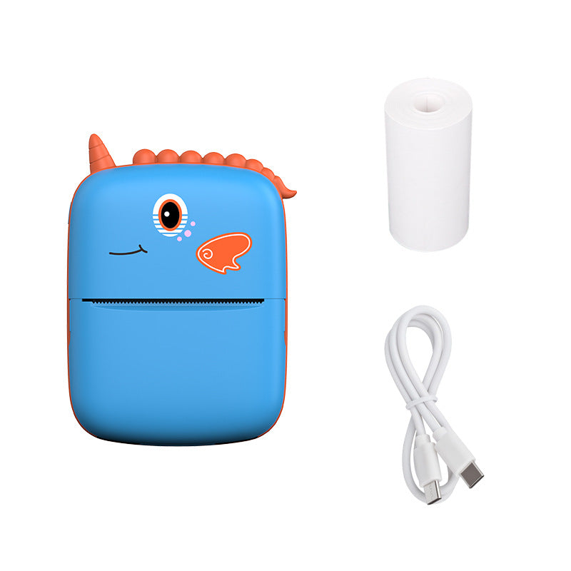 New cross-border A8 little dinosaur mini convenient printer ink-free printing Bluetooth connection thermal printer wholesale