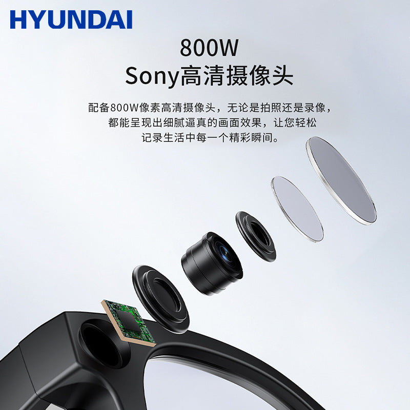 Modern AI smart Bluetooth translation glasses strap 800W HD camera anti-shake camera video black technology sunglasses