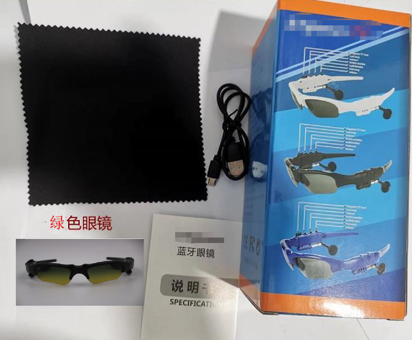Bluetooth glasses headset 4.1 Earbuds in-ear stereo music listening glasses wireless sports polarized sunglasses RC