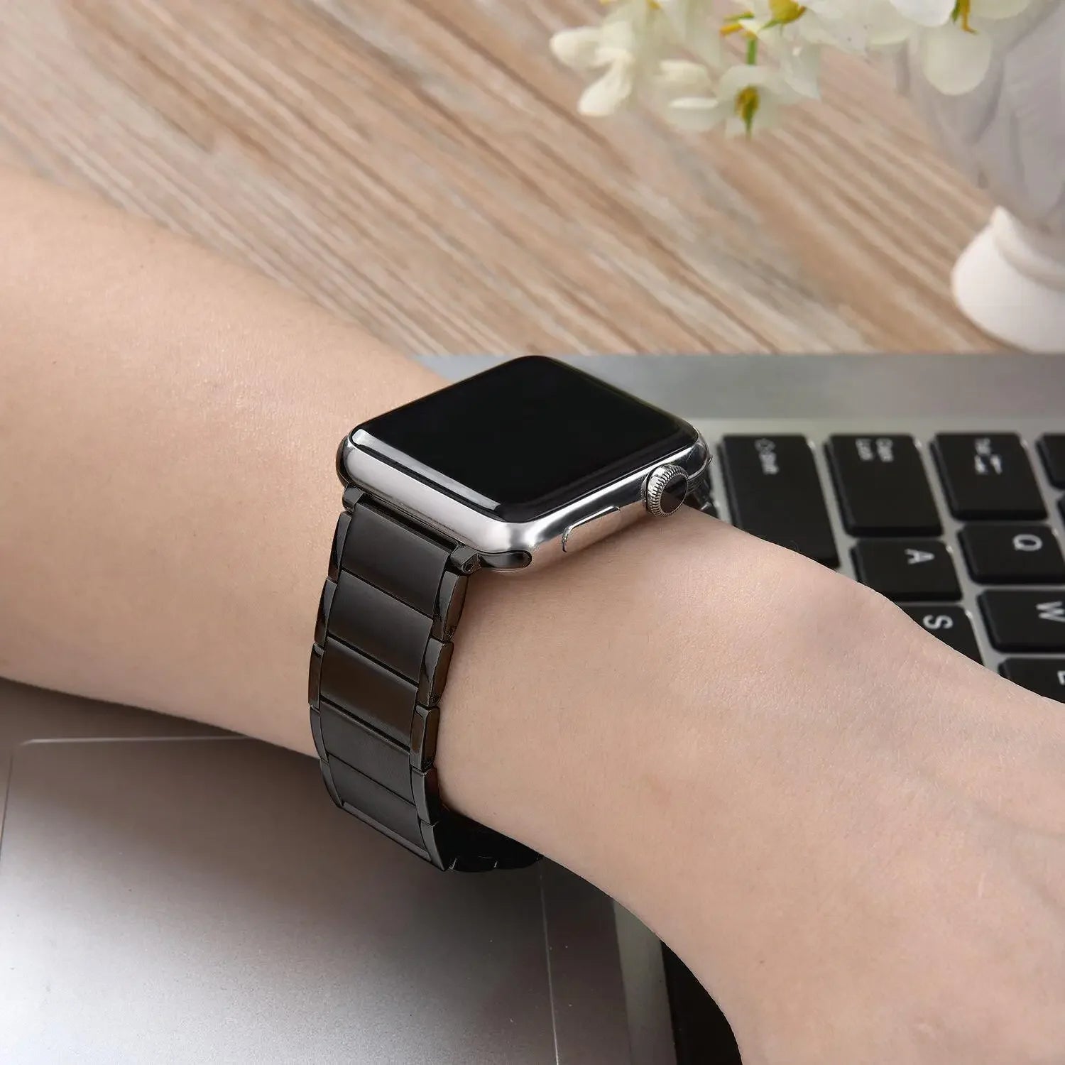 iwatch Apple Watch metal strap s89 generation SE applewatch stainless steel magnetic watch band