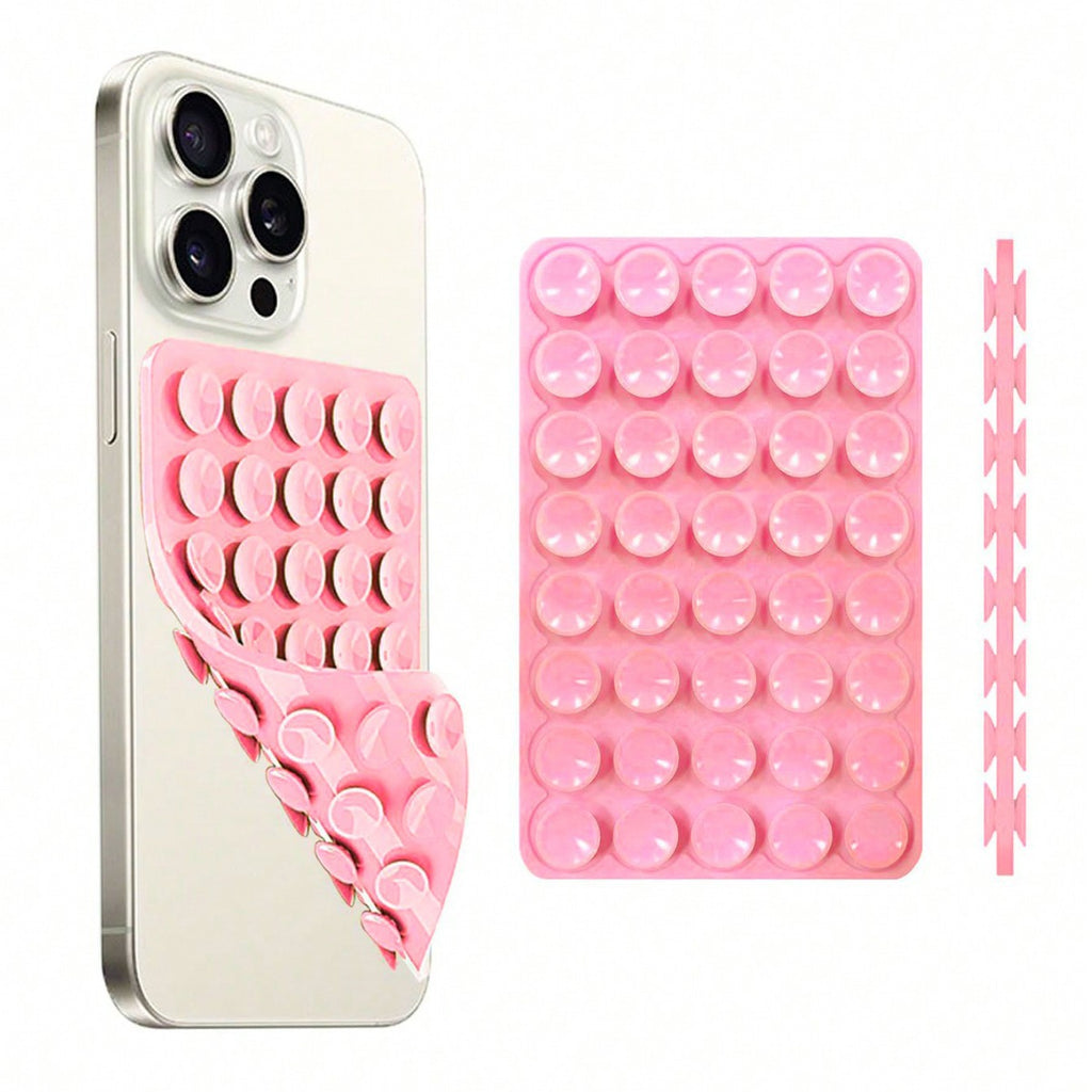 Cross-border factory wholesale mobile phone silica gel sucker 40 tablets double-sided sucker multi-functional square hot selling self-adhesive non-slip
