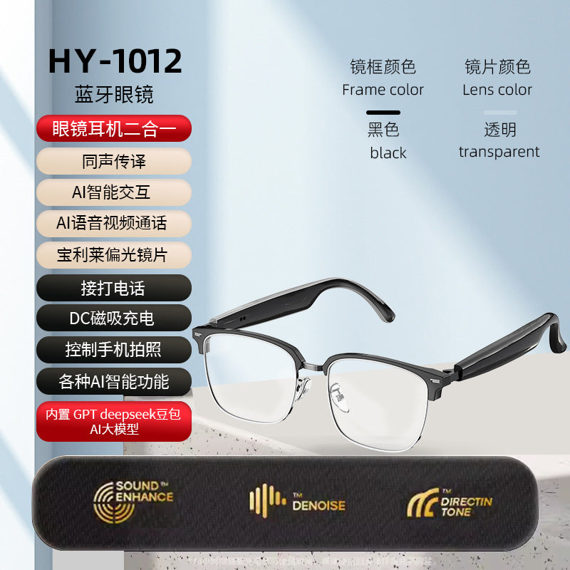 AI Smart Sunglasses – Real-Time Translation, Bluetooth & Music