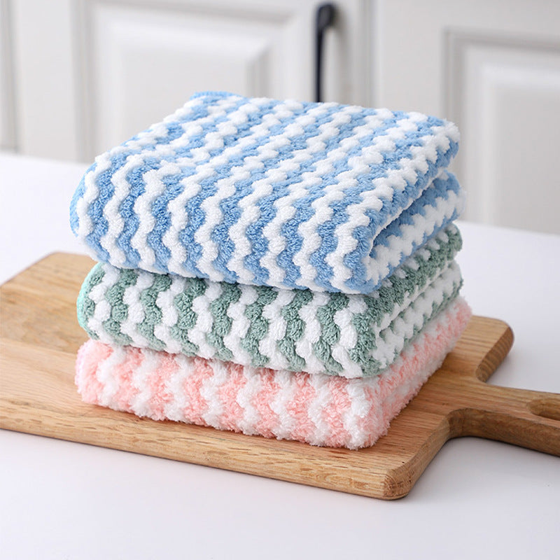 Cationic rag for kitchen dishcloth lazy man absorbent lint-free oil-free scouring pad to clean a table Rag