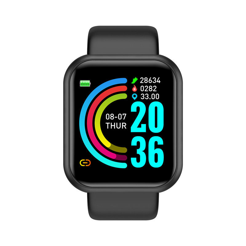 Y68 smart bracelet heart rate meter step sports adult Bluetooth electronic blood oxygen blood pressure monitoring D20 bracelet