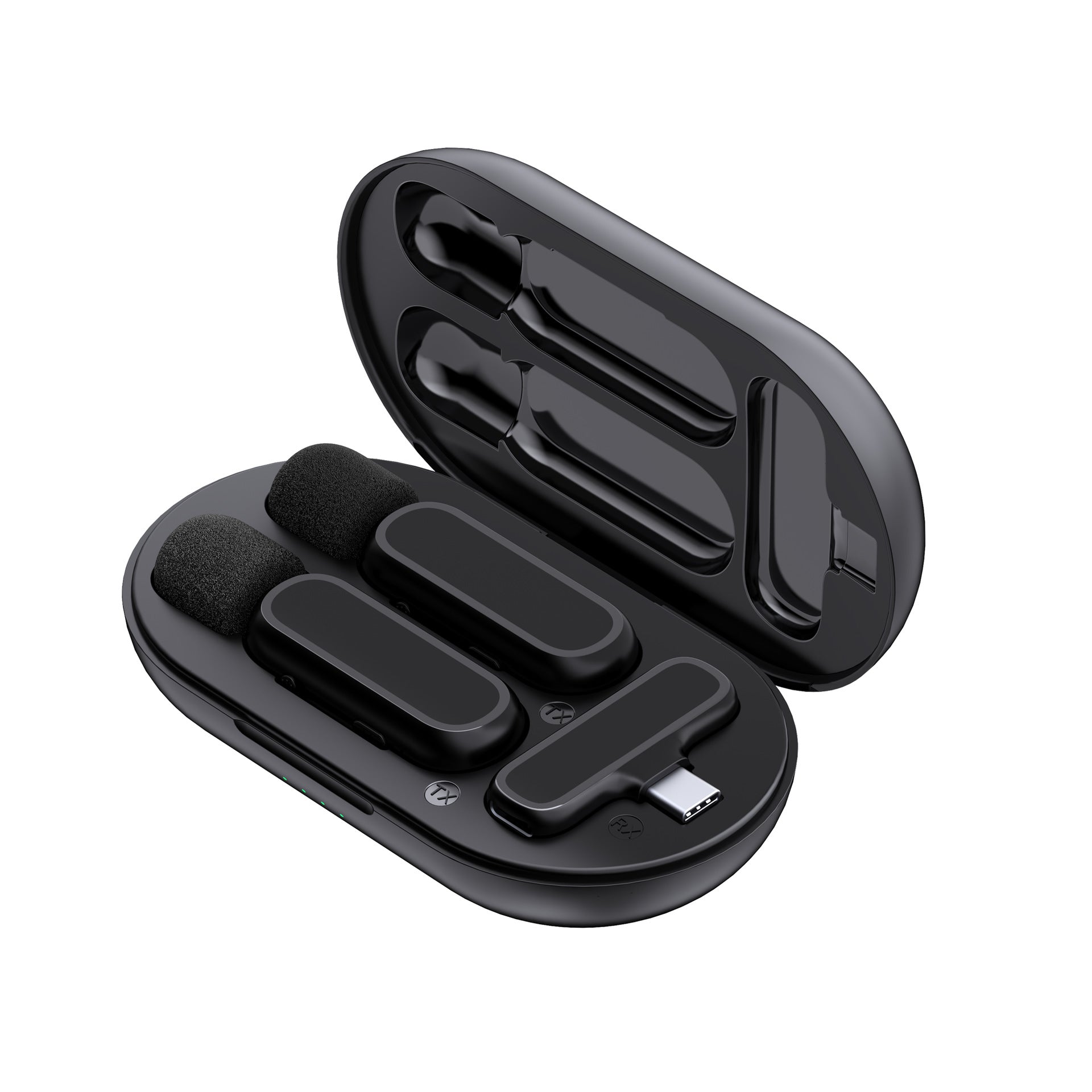 K61 wireless lavalier microphone with charging compartment long-distance clear Radio One to One wireless mini microphone