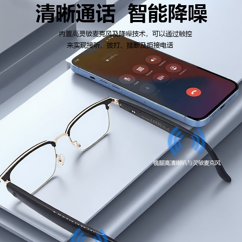 [Factory in stock] smart AI Bluetooth glasses GS13 color-changing metal fashion high-end translation cross-border hot