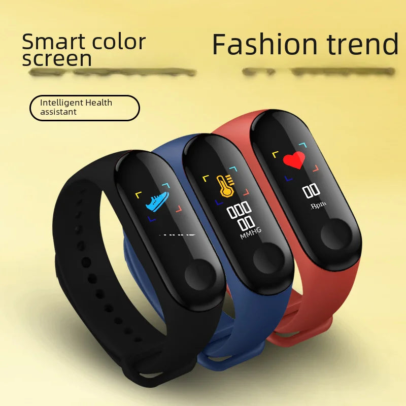 Popular M3plus smart bracelet M3 smart bracelet color screen bracelet heart rate sport step counting bracelet factory direct sales