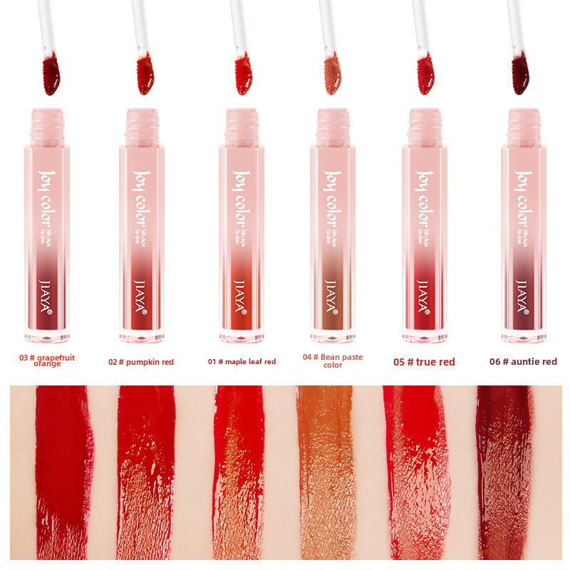 Jiaya liquid mirror light delicate cherry blossom lip lacquer six-color domestic goods niche student lip gloss female lipstick makeup manufacturer
