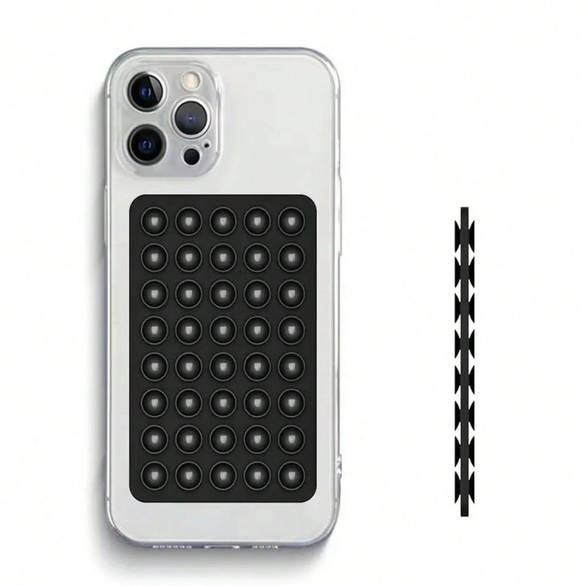 Cross-border factory wholesale mobile phone silica gel sucker 40 tablets double-sided sucker multi-functional square hot selling self-adhesive non-slip