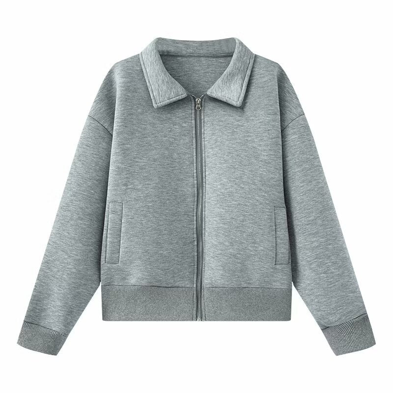 European and American Foreign trade wholesale 2025 new spring and autumn women's clothing diving suit fabric effect pilot jacket coat for women