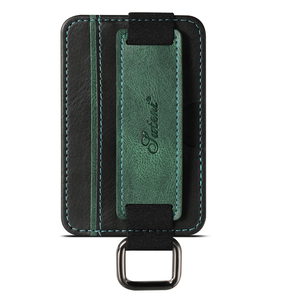 Suitable for apple leather PU Samsung bracket wrist strap Google Huawei Xiaomi 3M adhesive self-adhesive phone case card holder