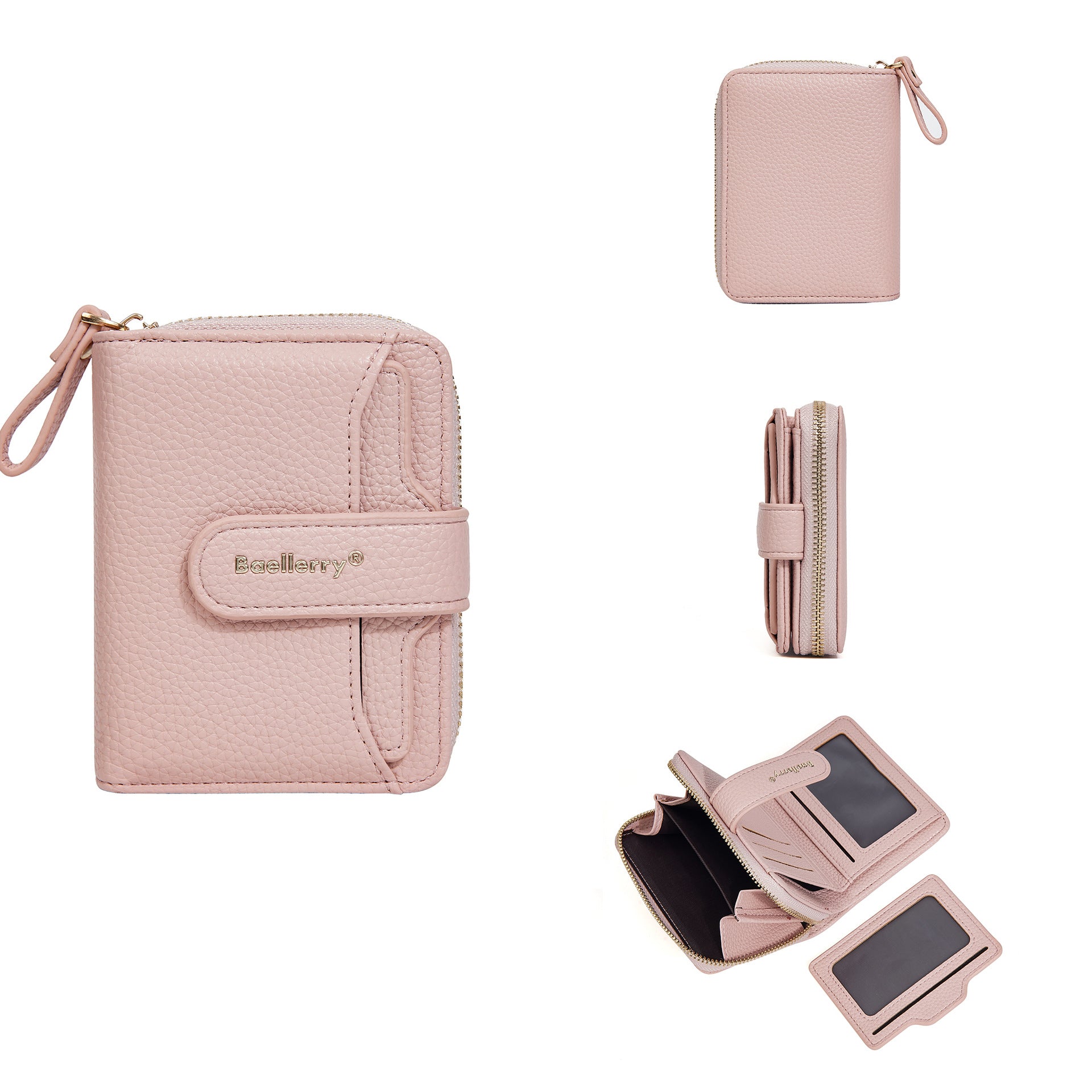 New Ladies' Purse short baellerry fashion snap button multi card slots wallet Japanese and Korean High sense coin purse
