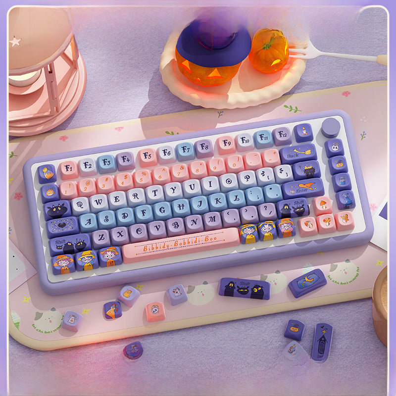 120 key cute unique keycap full five-sided PBT sublimation customized mechanical keyboard cap 68/75/84/98