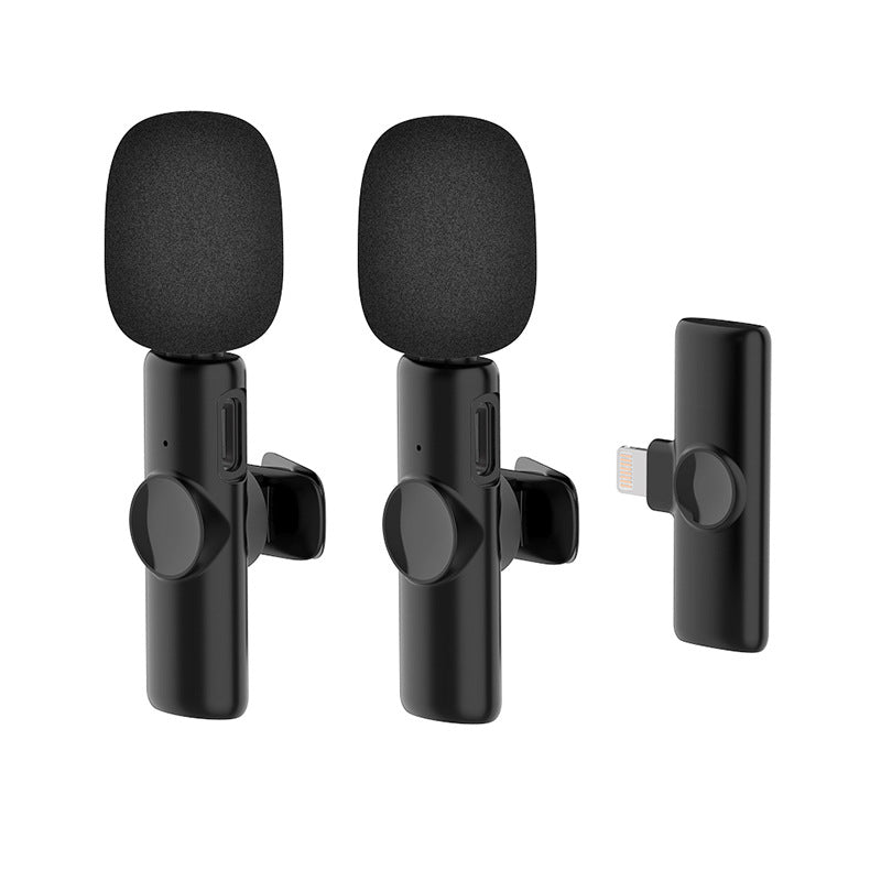 SOURCE manufacturer wireless collar clip microphone K11 automatic noise reduction wireless microphone one for two live stream microphone