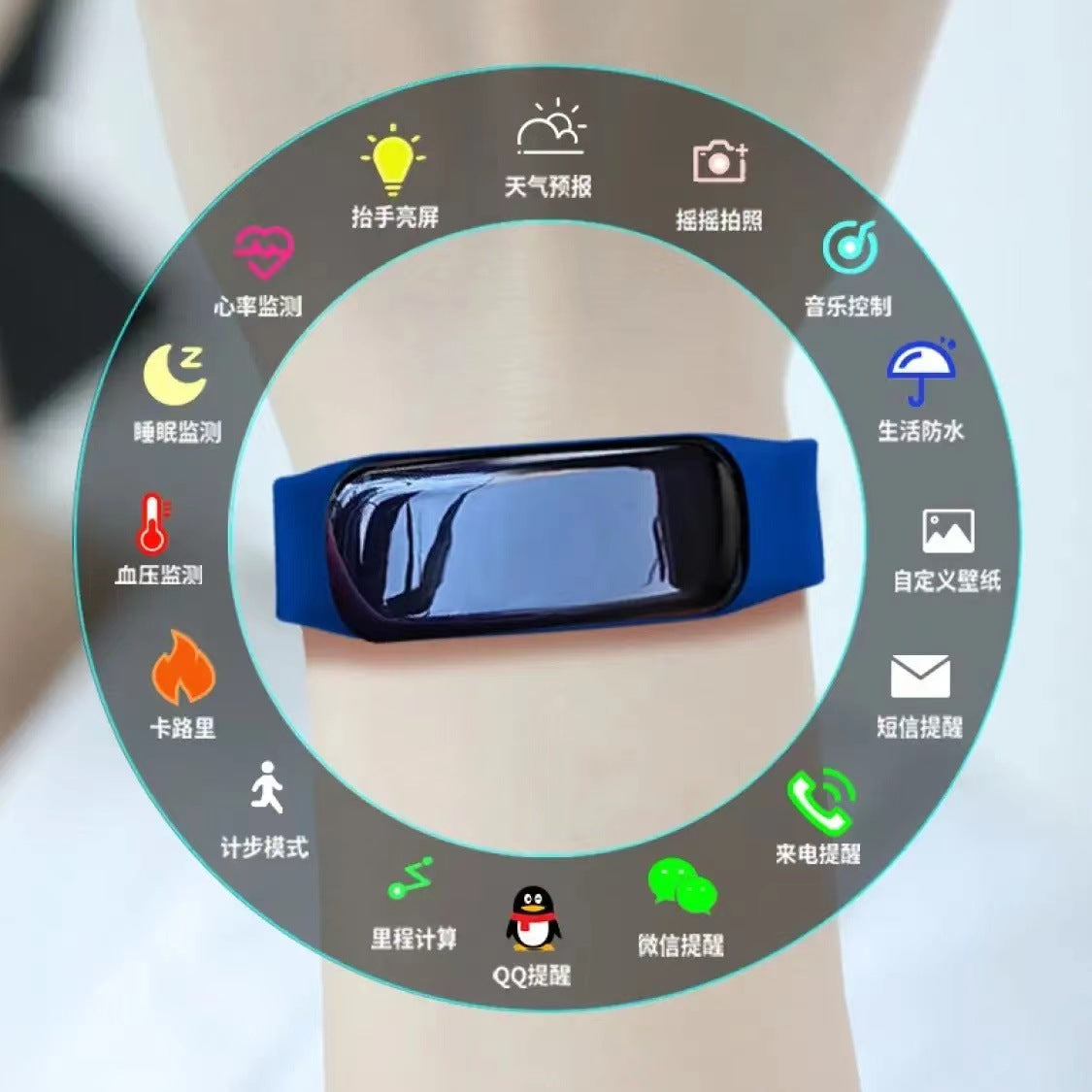 Waterproof Bluetooth Smart Watch – Step Counter, Alarm & Couples Design
