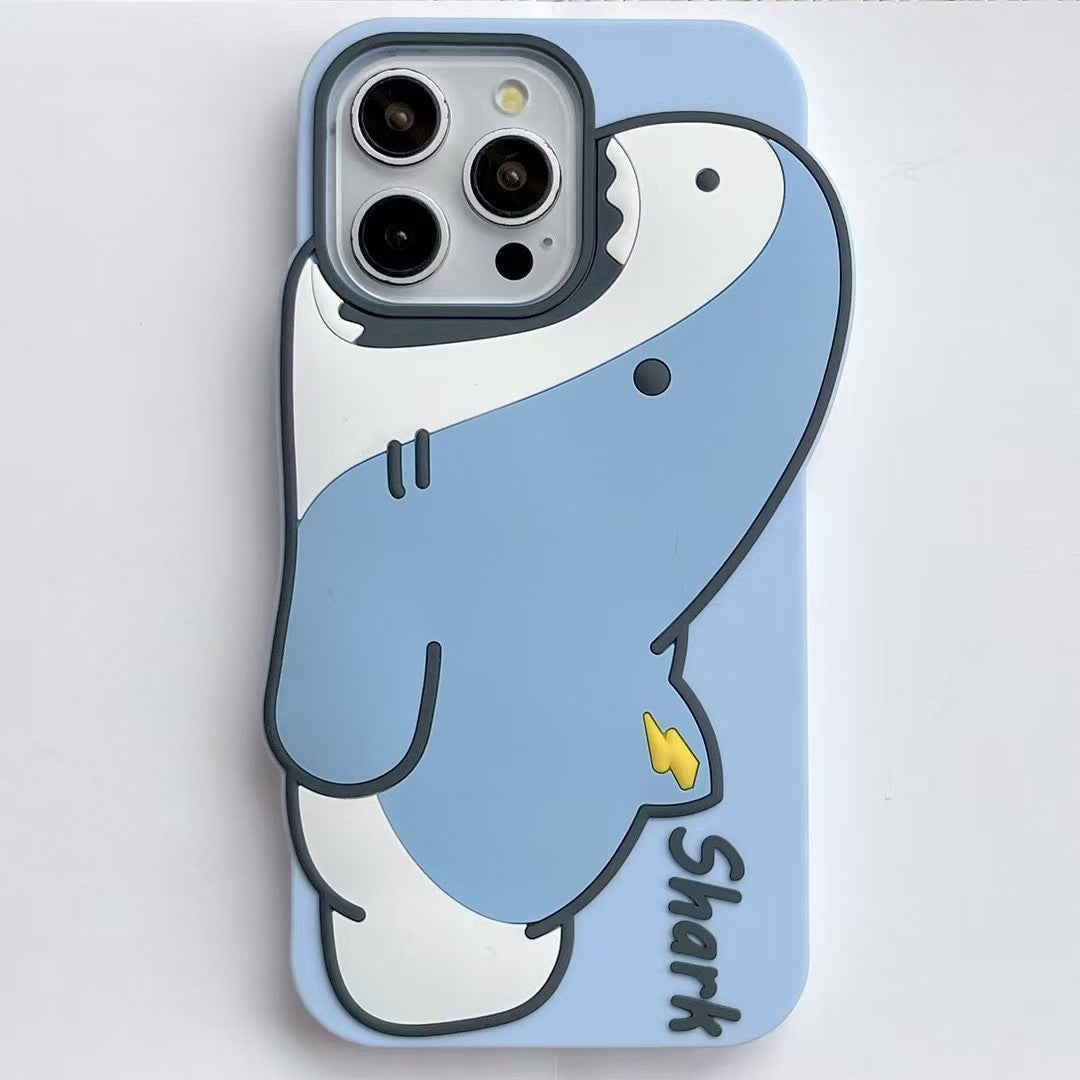 Cartoon cute lightning shark iPhone16 Apple 15 for 13/14pro max phone case phone case