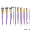 [Biyouyi new] 14 lilac purple makeup brushes suit full set of professional super soft fur makeup brushes cross-border