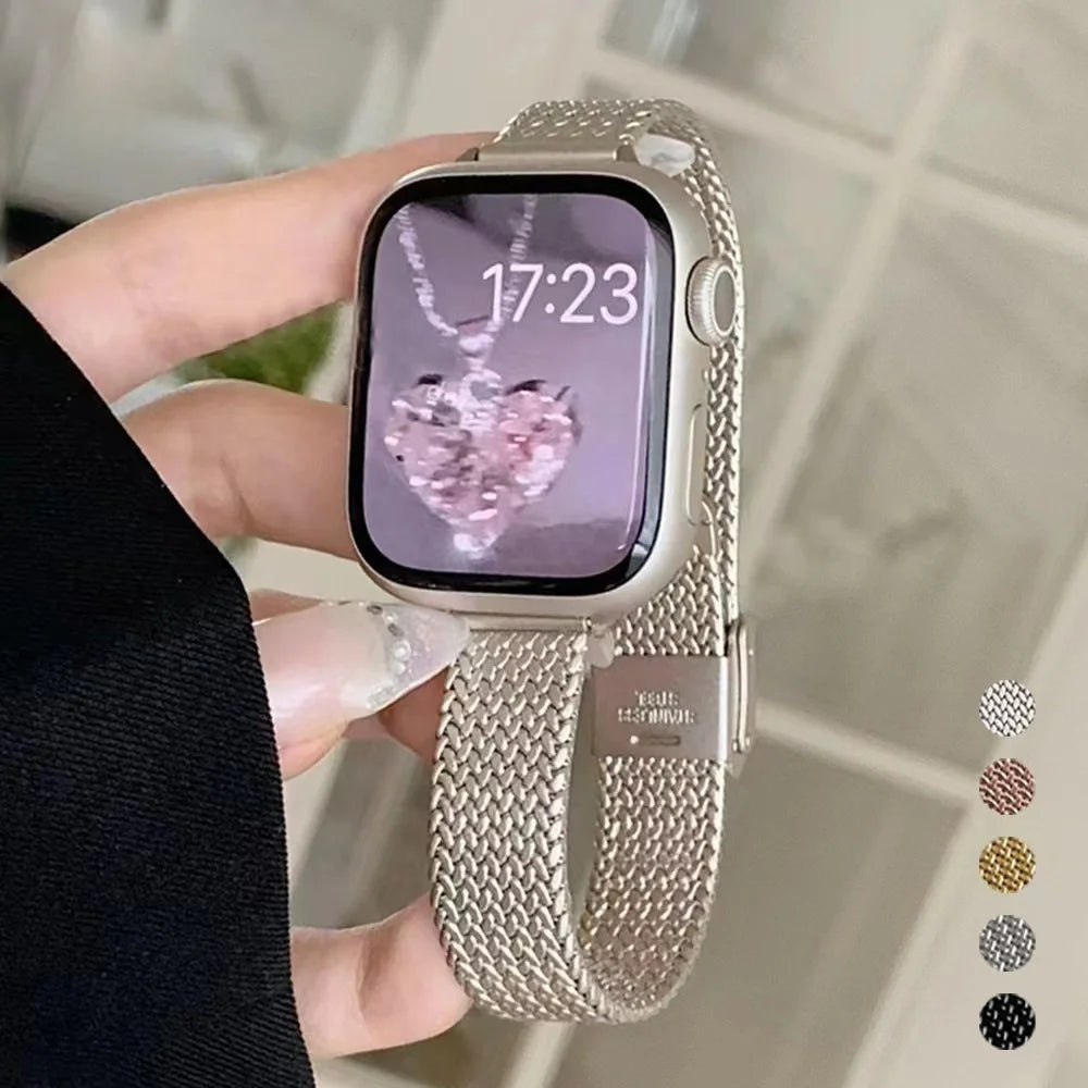 applewatch smart watch strap for Apple S87654 thin waist wheat buckle fashion watch bracelet wrist strap