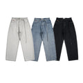 City fanpin 2024 Autumn New lace-up decorative solid color loose jeans high street pants high sense