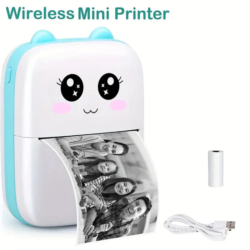 Cross-border portable thermal mini printer mobile phone photo artifact Bluetooth student only small household labeling machine