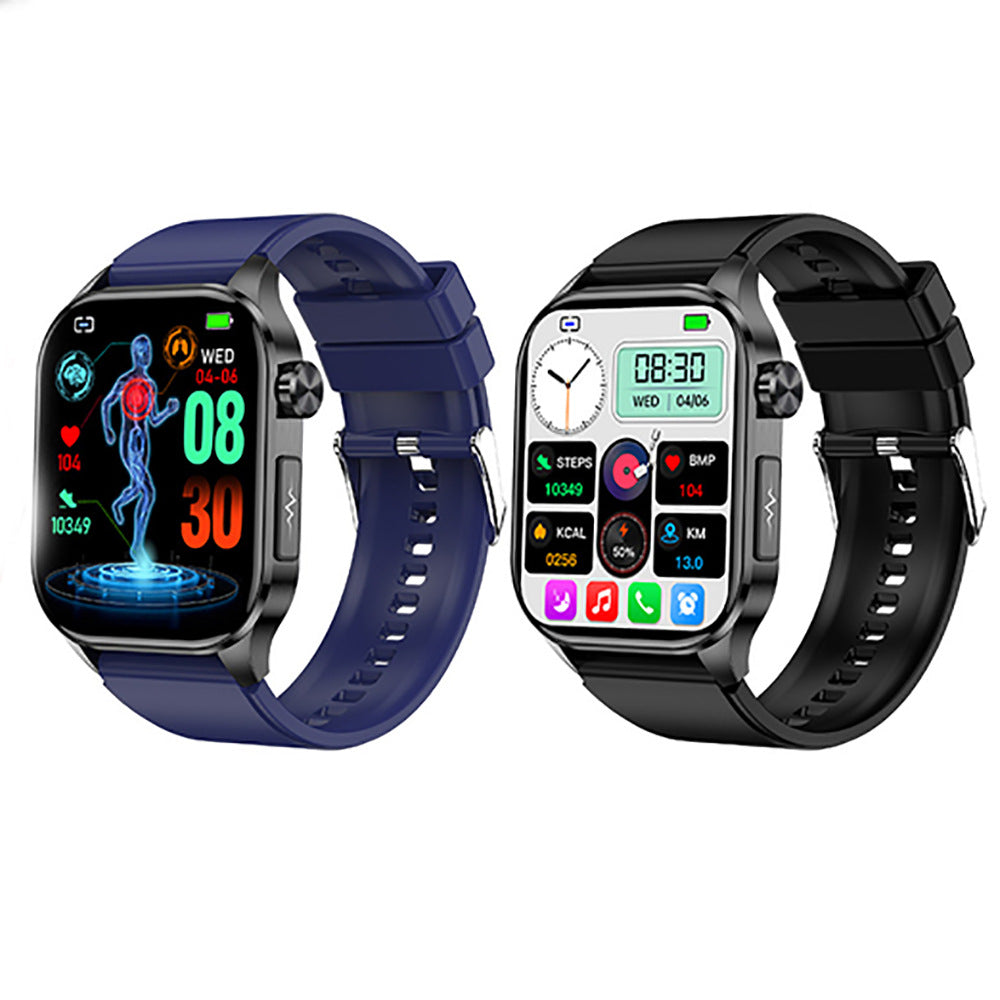 New ET580 smart watch Bluetooth calling ECG non-invasive blood glucose blood oxygen heart rate monitoring sports bracelet