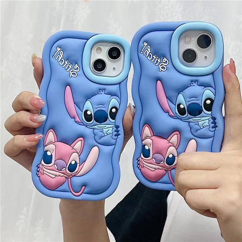 Stitch couple Apple 14pro/13promax phone case TikTok iPhone12/11 Tide 13 cartoon 14