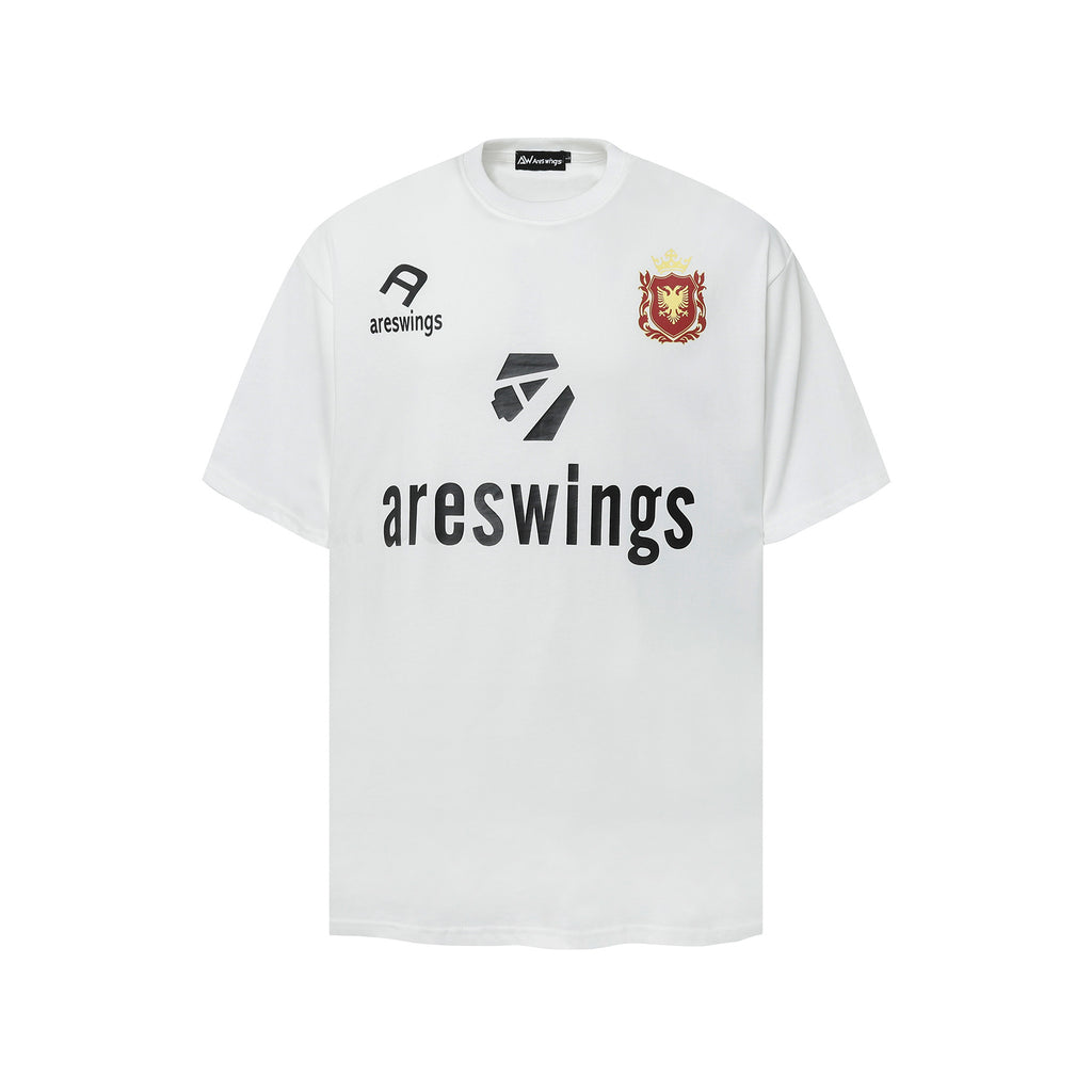 Areswings American sports style digital printing heavy short-sleeved T-shirt men's trendy loose short-sleeved 2874