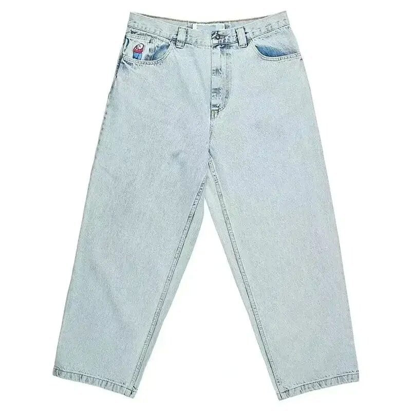 Y2g Street jeans big boy jeans Harajuku style hip hop cartoon embroidered men's casual jeans