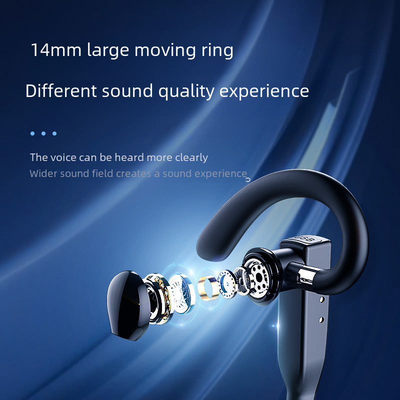 Amazon cross-border monaural wireless Bluetooth headset noise reduction ear-mounted ultra-long life battery car Business Sports Headset