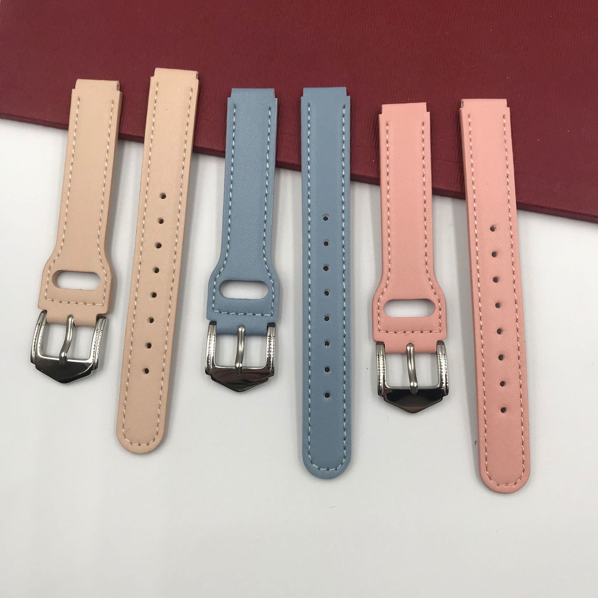 New applicable mi bracelet 5/6 7 case universal leather pure color all-matching fashion men and women bracelet watch strap
