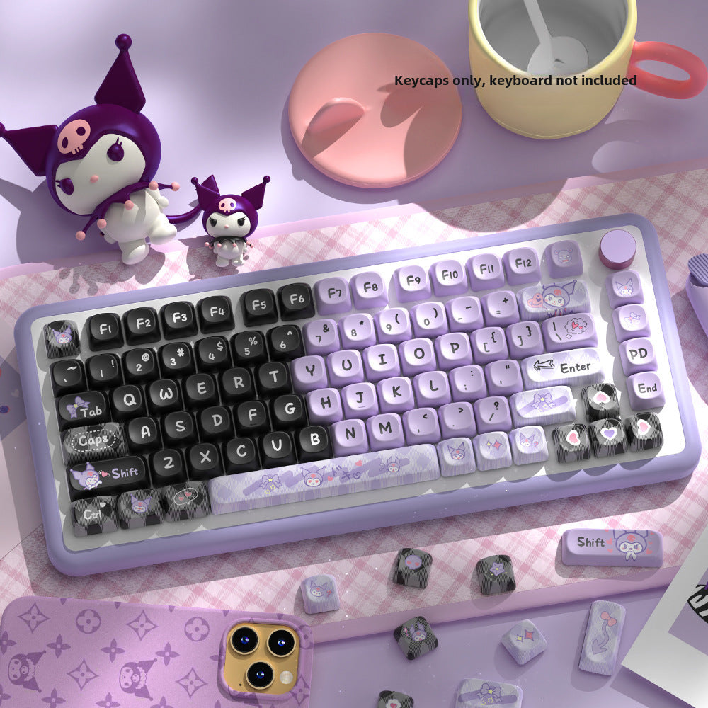 112 key cute unique keycap full five-sided PBT sublimation customized mechanical keyboard cap 68/75/84/98