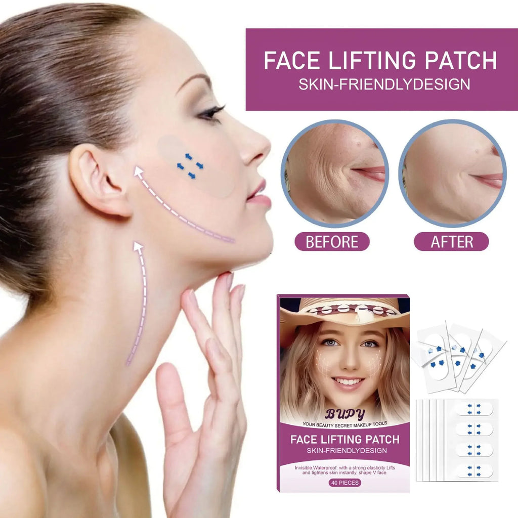 Cross-border BUPY facial invisible lifting stickers tighten chin fading wrinkle lifting face pasters lifting shaping stickers