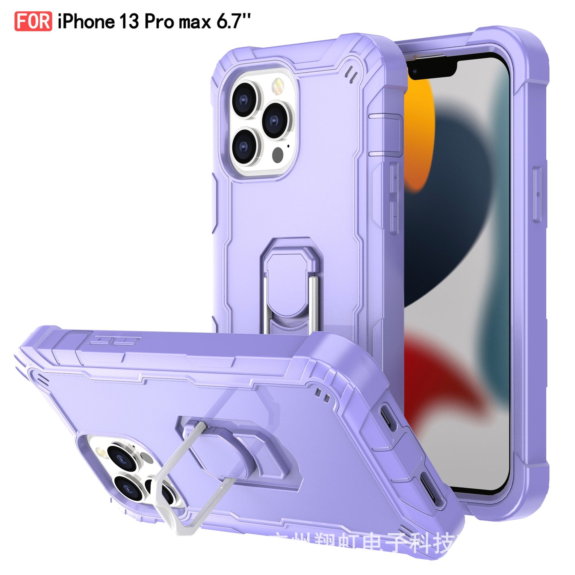 Applicable to iphone13 Pro max 6.7 mobile phone silicone soft case drop-resistant apple 13 bracket mobile phone protective case