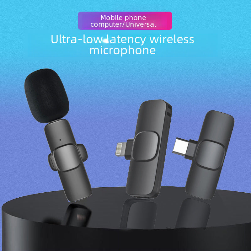 K1 wireless lavalier microphone mobile live streaming equipment New collar clip wireless mini microphone outdoor live broadcast