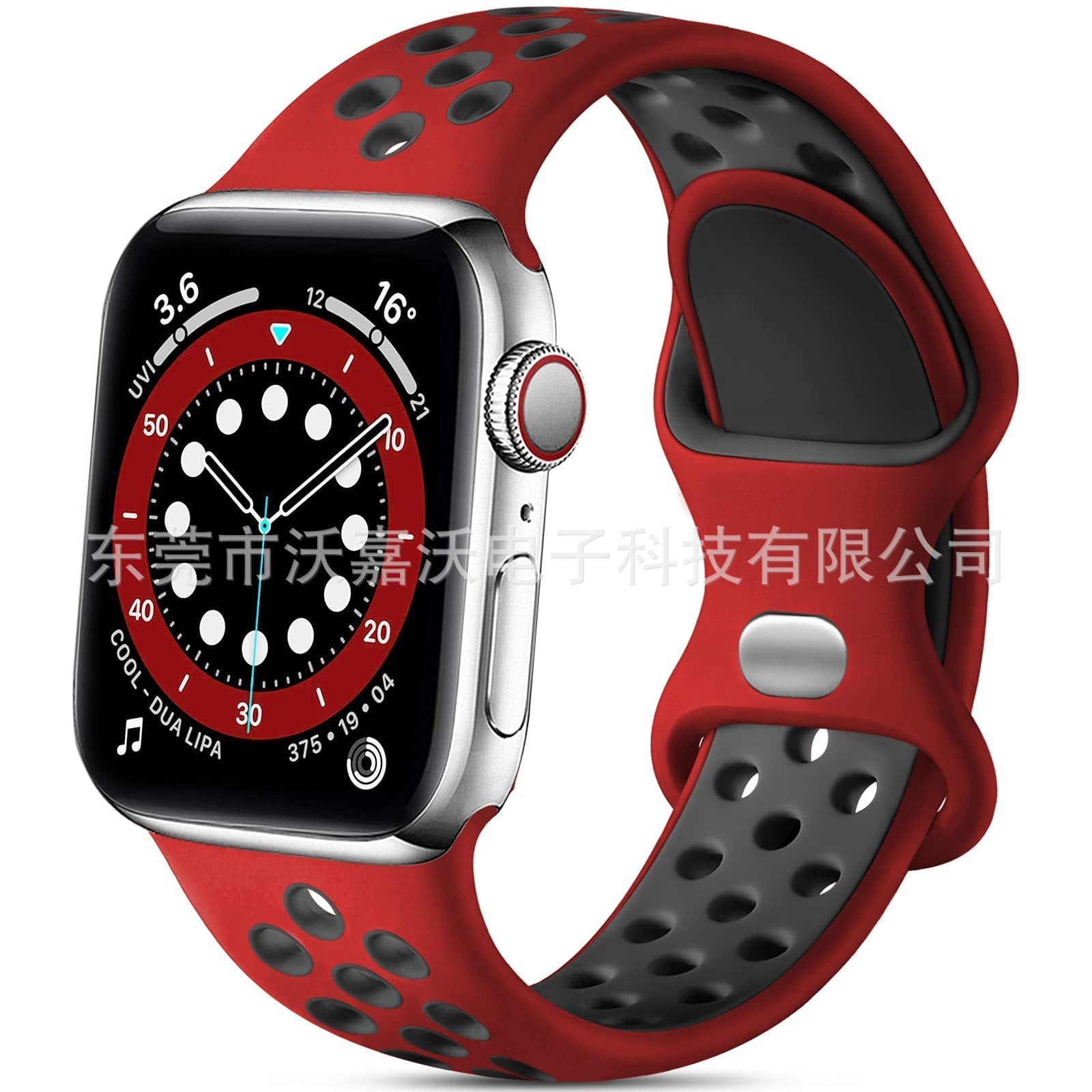 Applicable to Apple watch herringbone tail iwatch s10 generation two-color silicone sports Apple smart watch band