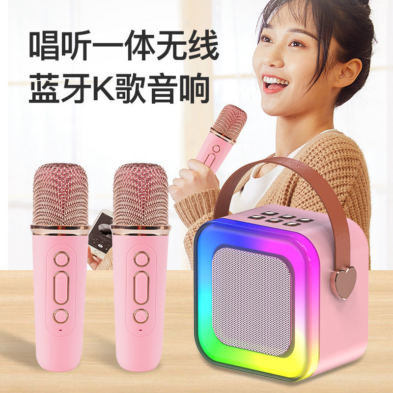 K12 PRO Bluetooth speaker wireless outdoor portable stereo colorful microphone integrated ktv microphone WeSing