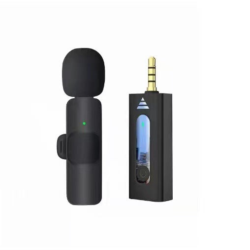 Cross-border TikTok wireless collar clip microphone outdoor mobile live streaming microphone short video recording radio noise reducing microphone clip