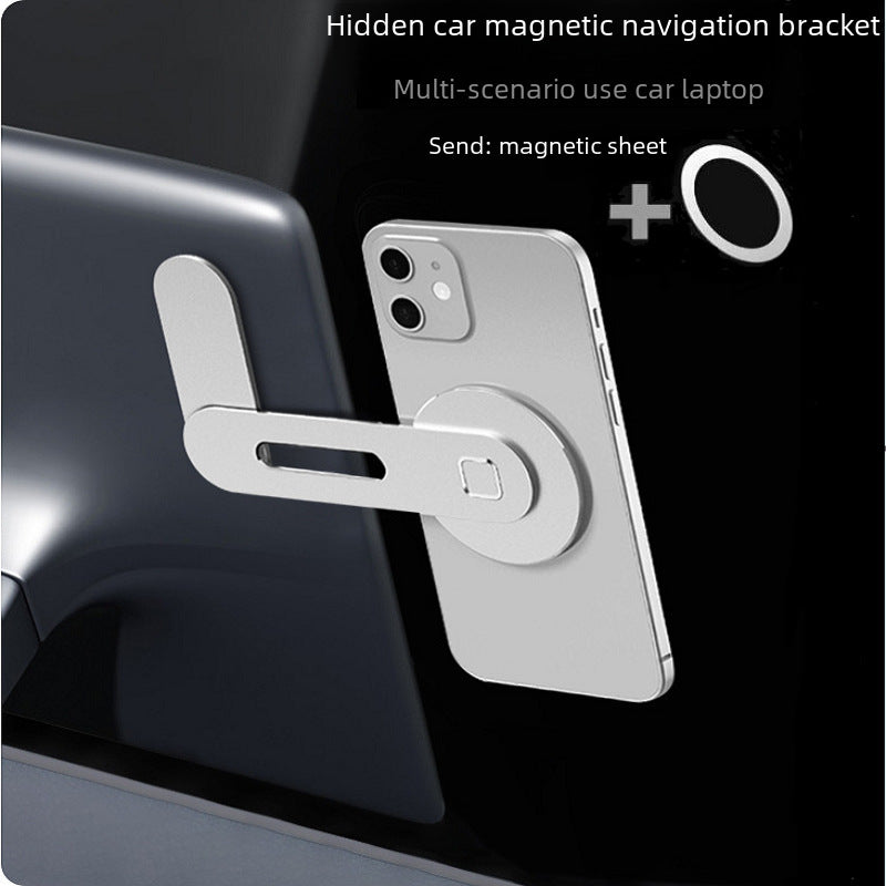 Applicable to Tesla car mobile phone bracket magsafe magnetic suspension screen vehicle navigation aluminum alloy bracket