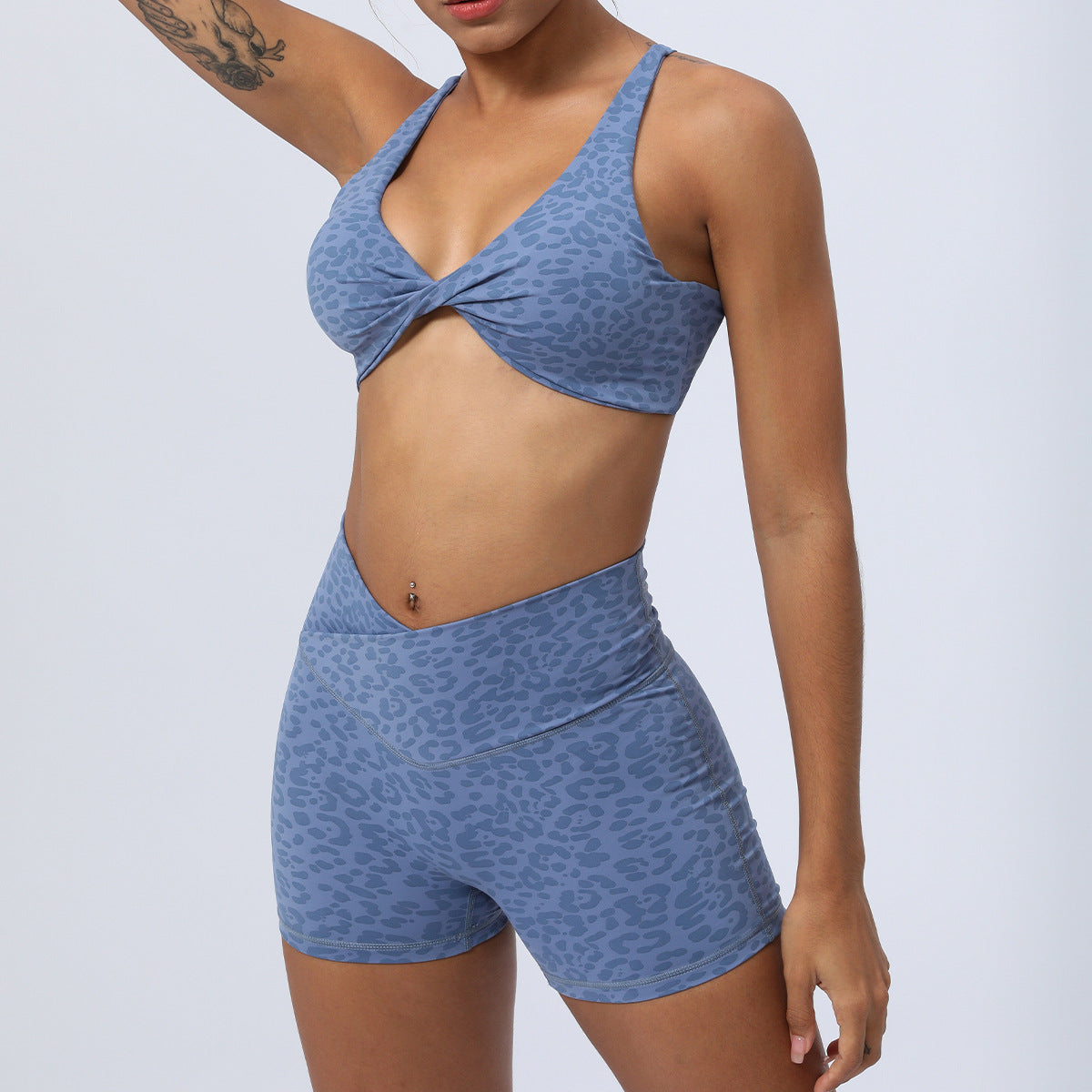 Cross-border European and American yoga clothes suit high waist hip lift running fitness clothes suit tight yoga exercise suit suit women