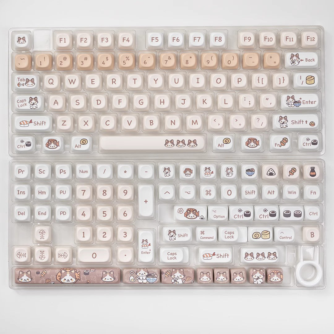 Autumn puppy key cap MOA height PBT key cap five-sided sublimation coeco customized personality full set key cap