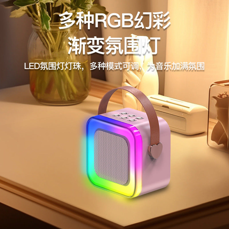 K12 PRO Bluetooth speaker wireless outdoor portable stereo colorful microphone integrated ktv microphone WeSing