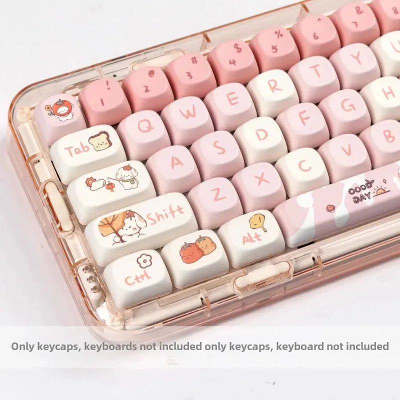 Autumn puppy key cap MOA height PBT key cap five-sided sublimation coeco customized personality full set key cap
